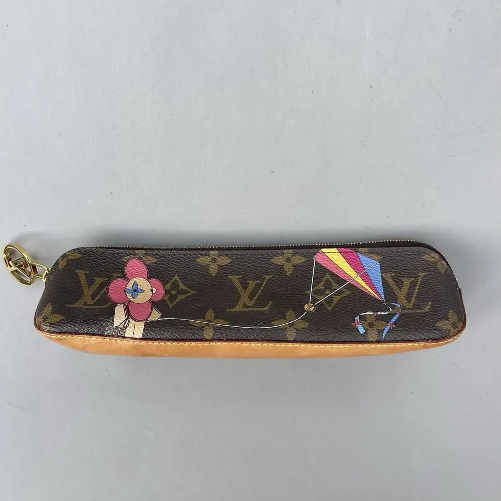 Louis Vuitton 2019 Monogram Christmas Animation Tokyo Elizabeth Pencil Pouch